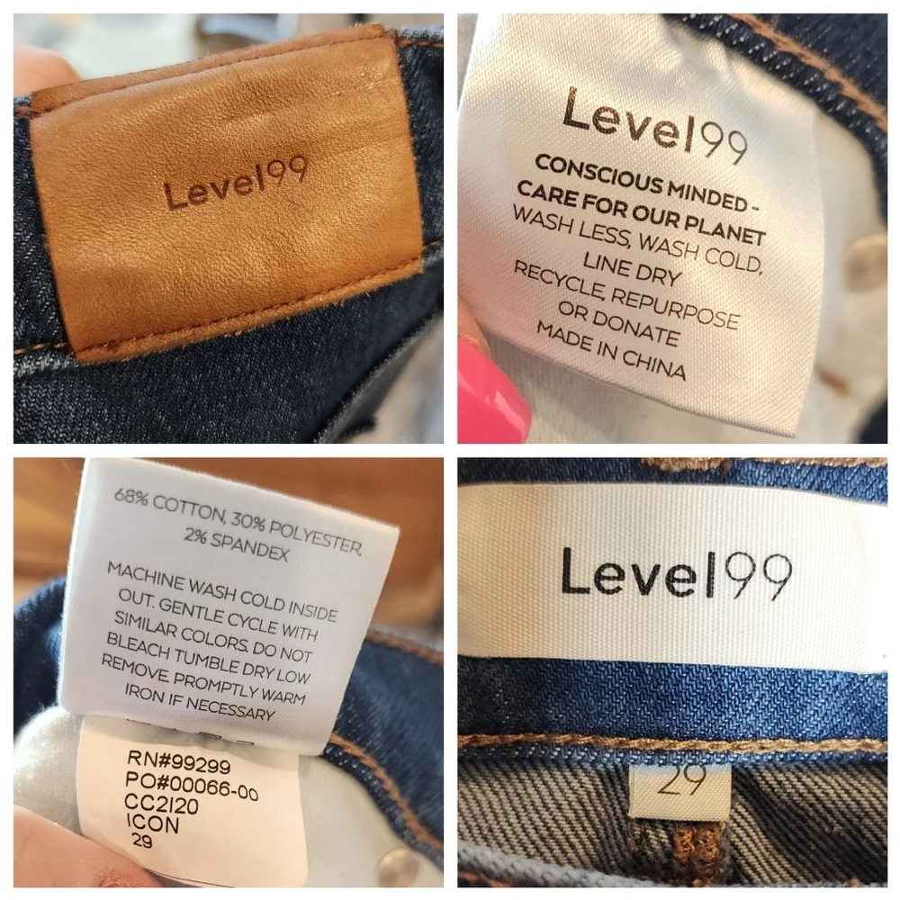 Level 99 29 Tall Stretch Denim Icon Flare‎ Wideleg Medium Wash Jeans Size 29 (8)